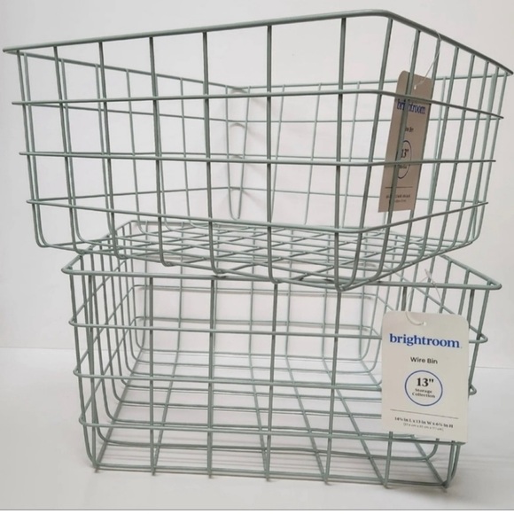 Brightroom wire bin 13 " 2 bins total - Picture 1 of 7